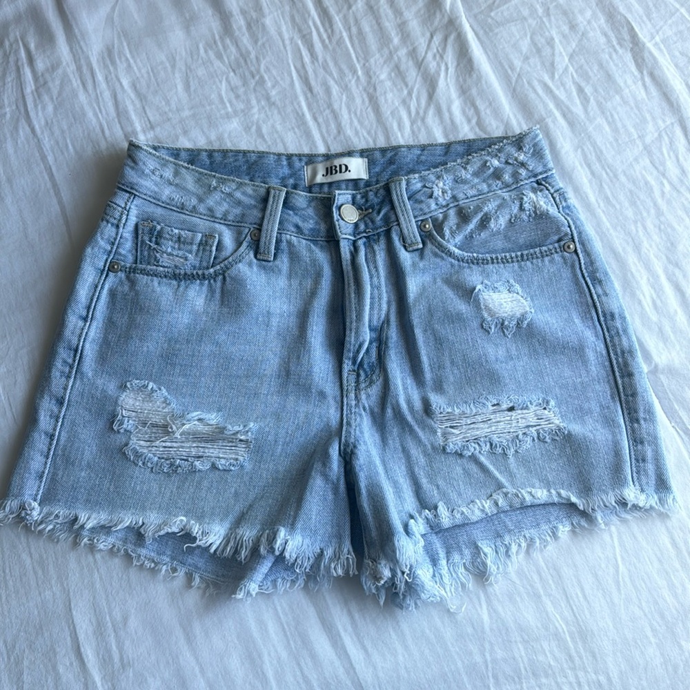 Denim cutoff shorts